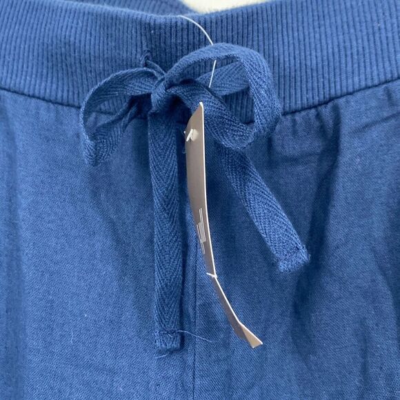 NWT J. Jill Women's Linen Cotton Pull On Drawstring Pants Indigo Blue XLT - Picture 6 of 13